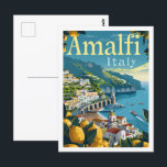 Amalfi Italy Vintage Famous Travel Place Postcard<br><div class="desc">Amalfi Italy Vintage Famous Travel Place</div>