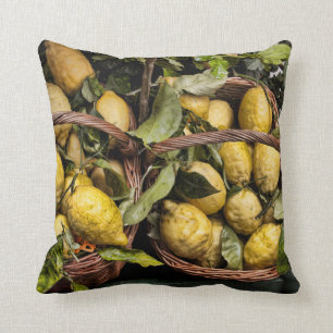 Amalfi Lemon Basket Throw Pillow