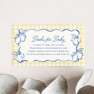 Amalfi Lemon Blue & Yellow Books for Baby Enclosure Card