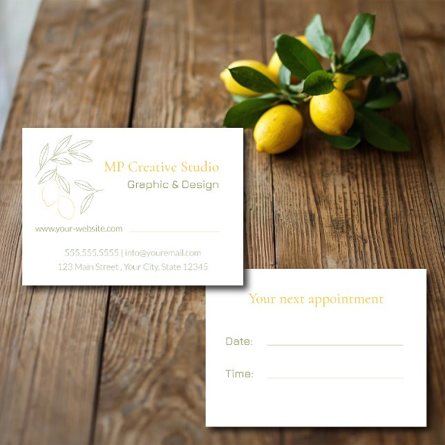 Amalfi Lemon Chic Appointment Card (Creator Uploaded)