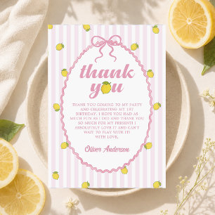 Amalfi Lemon Photo Thank You Card