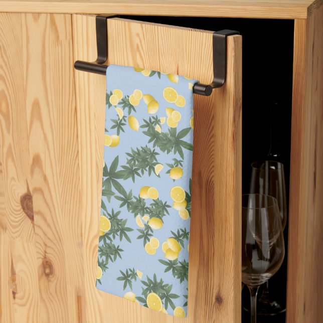 Amalfi Lemon Twist Vibes 1 Kitchen Towel (Thirds Fold)