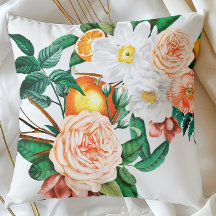 Amalfi Orange Pillow | Italian Citrus Floral Decor