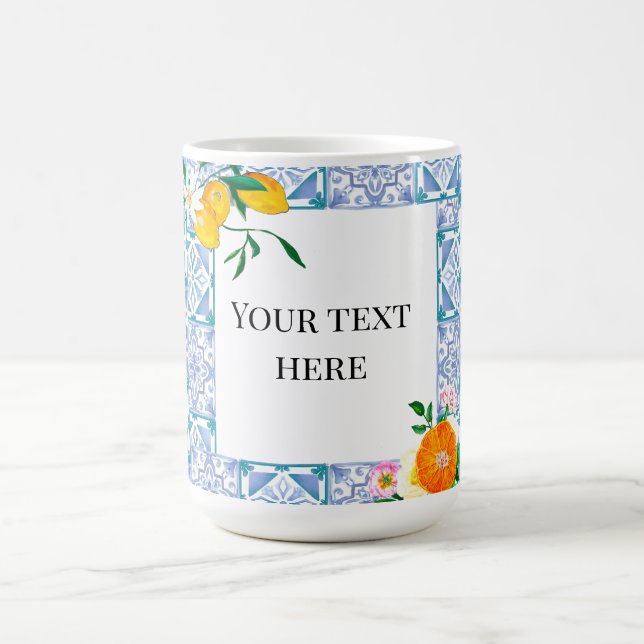 Amalfi style,lemon,summer  coffee mug (Center)