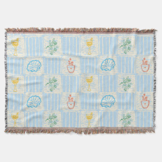 Amalfi style seamless pattern throw blanket