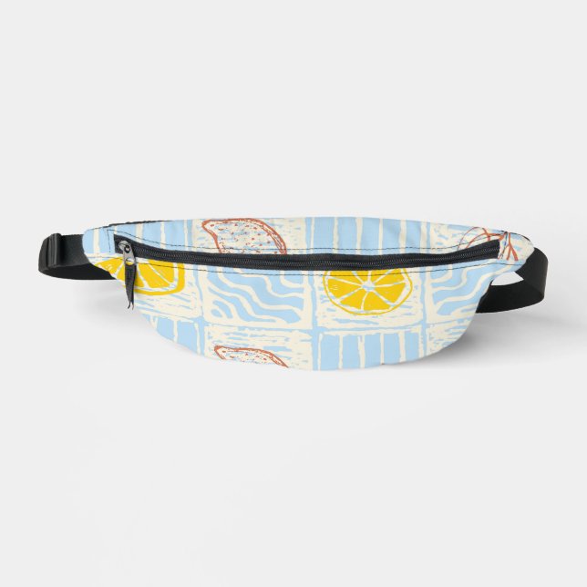 Amalfi style seamless pattern with lemons fanny pack (Front)