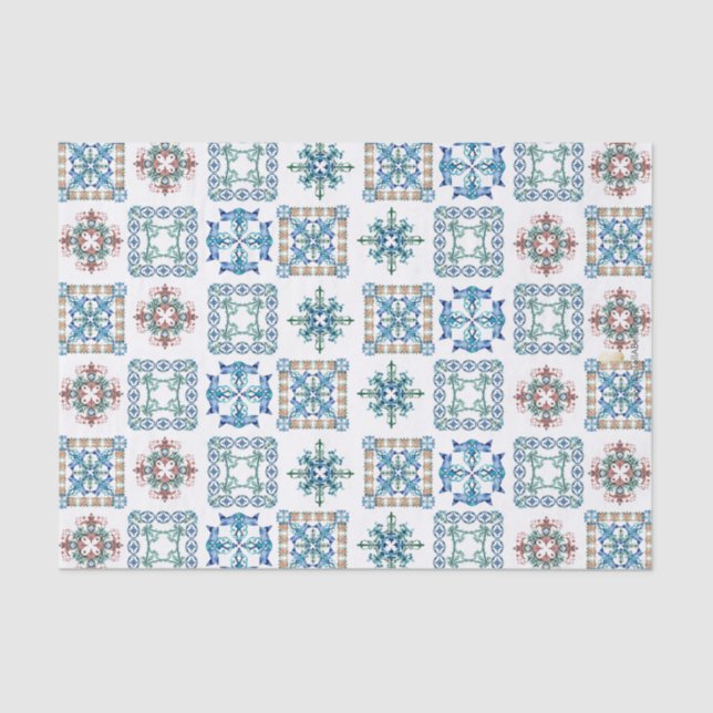 Amalfi Tile Inspired Decorative Tissue Paper (Front)