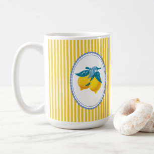 Amalfi Yellow Lemons Mediterranean Style Coffee Mug