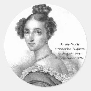 Amalie Marie Friederike Auguste Classic Round Sticker