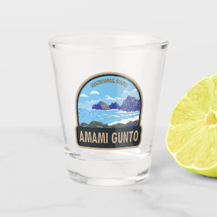Amami Gunto National Park Japan Travel Art Vintage Shot Glass