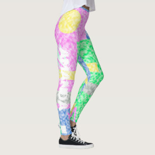 Amanda Add Name Abstract Art Pastel Theme Leggings