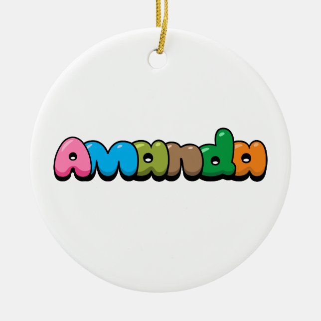 Amanda Ceramic Ornament (Front)