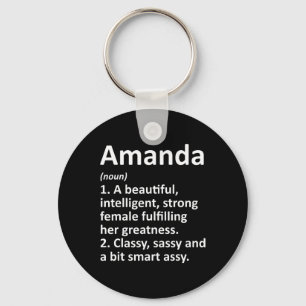 Amanda Definition Personalized Name Funny Christma Keychain