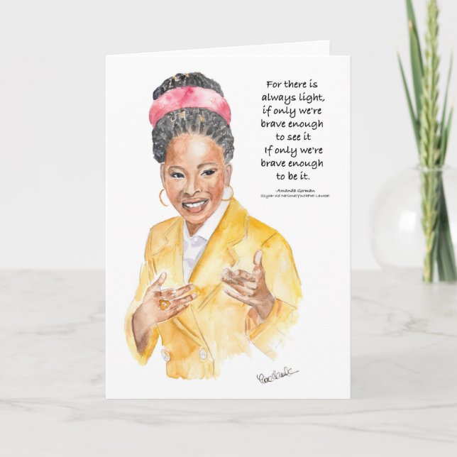 Amanda Gorman greeting card (Front)