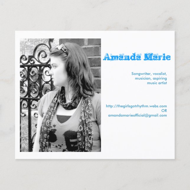 Amanda Marie business cards (Front)