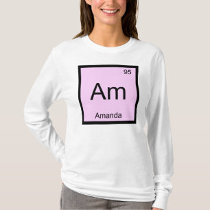 Amanda Name Chemistry Element Periodic Table T-Shirt