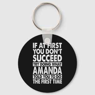 Amanda Name D Birthday Funny Christmas Joke Keychain