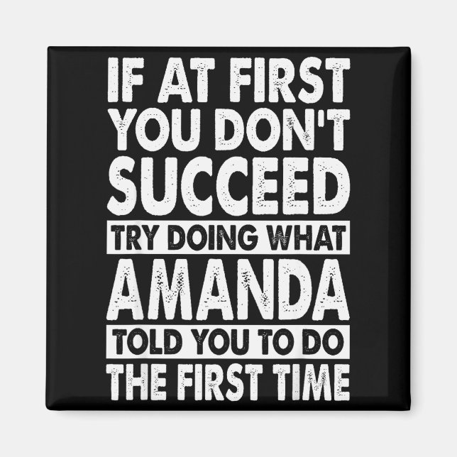 Amanda Name D Birthday Funny Christmas Joke  Magnet (Front)
