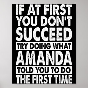 Amanda Name D Birthday Funny Christmas Joke  Poster