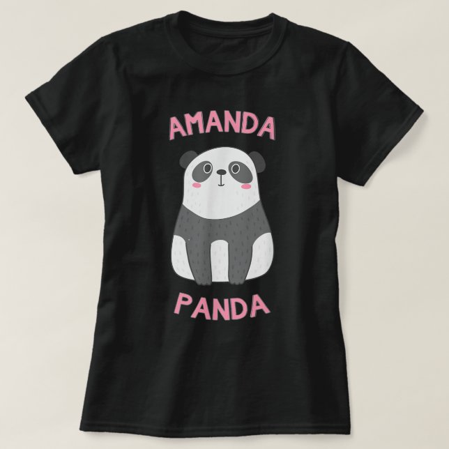 Amanda Panda Bear  T-Shirt (Design Front)