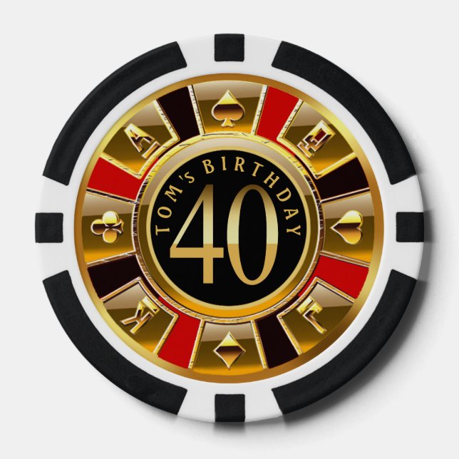 Amanda Tom's 40th Birthday Poker Chips (Front)