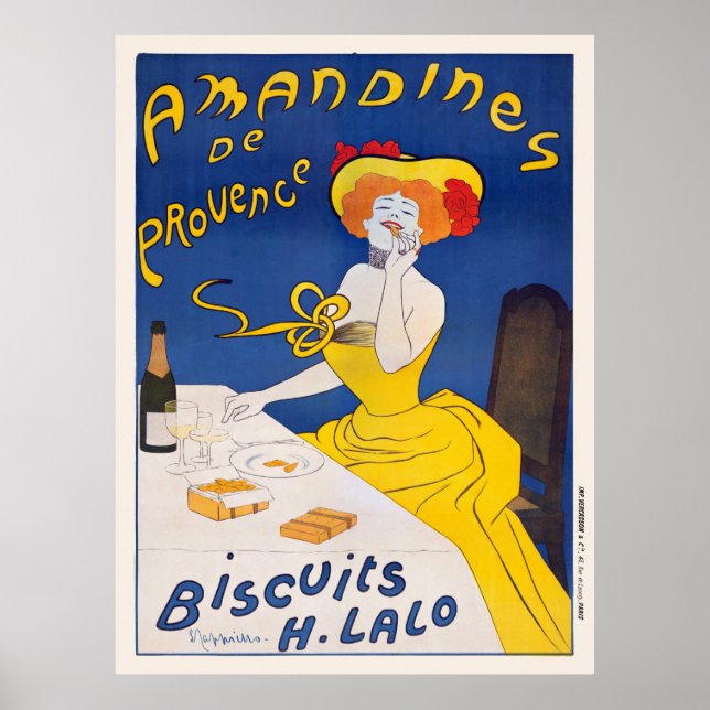 Amandines de Provence Vintage Poster 1905 (Front)