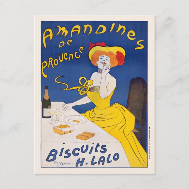 Amandines de Provence Vintage Poster 1905 Postcard (Front)