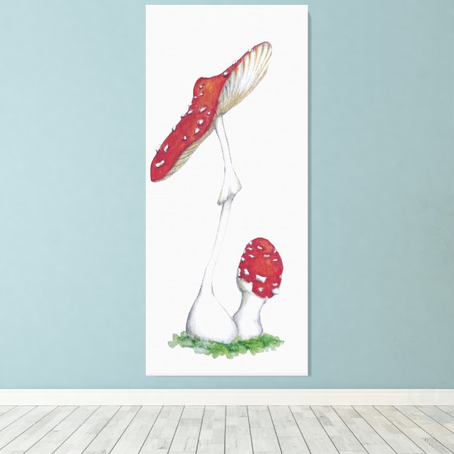 Amanita muscaria canvas print (Insitu(Wood Floor))