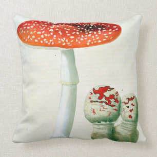 Amanita Muscaria from 'Phytographie Medicale' by J Throw Pillow