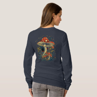 Amanita Muscaria Mushroom Botanical long sleeve T-Shirt