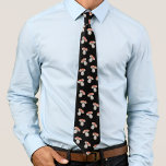 Amanita Muscaria Watercolor Trendy Shroom Pattern Tie<br><div class="desc">Monogram Cute watercolor Mushroom pattern</div>