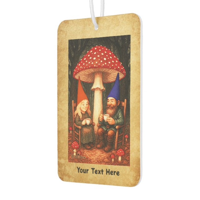 Amanita Mushroom and Gnomes Air Freshener (Left)