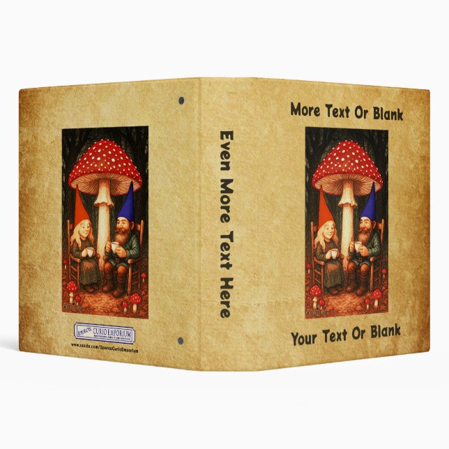 Amanita Mushroom and Gnomes Binder (Background)