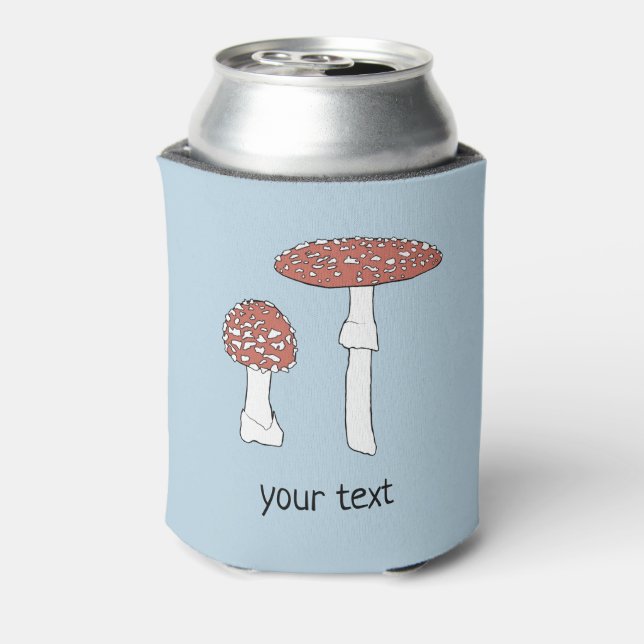 Amanita Mushrooms Fun Fungi CUSTOMIZE IT  Can Cooler (Can Back)