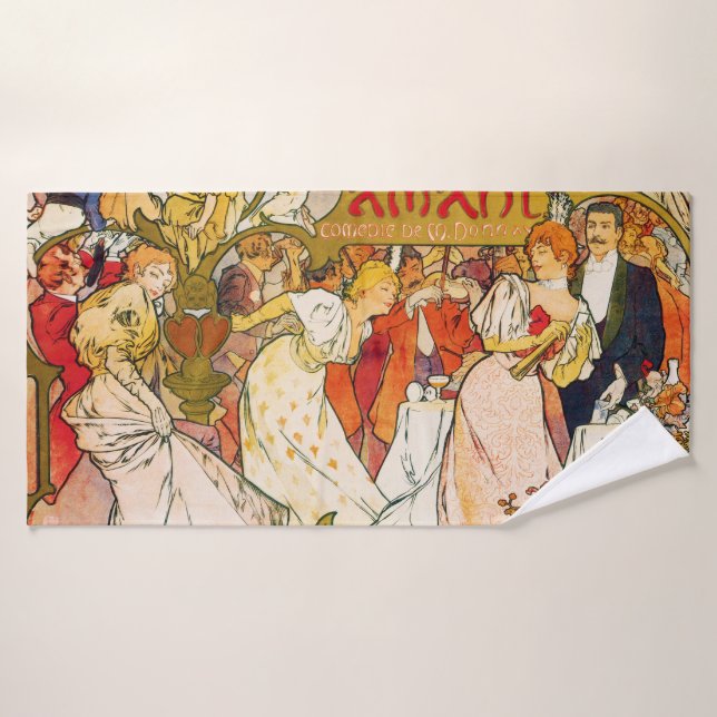 Amants, Alphonse Mucha (Serviette de bain)