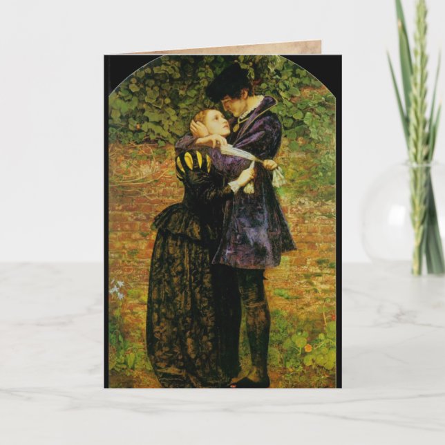 Amants Huguenot, carte de voeux romantique (Devant)