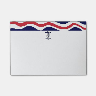 Amants nautiques de bateau de notes de post-it