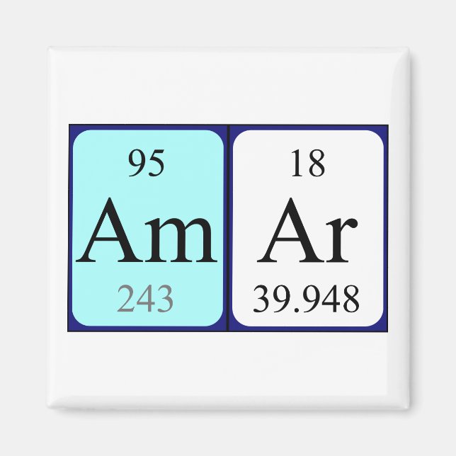 Amar periodic table name magnet (Front)