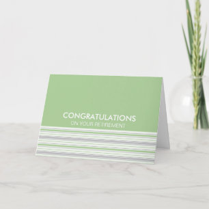 Amara Stripe Pistachio Congratulations Retirement Card