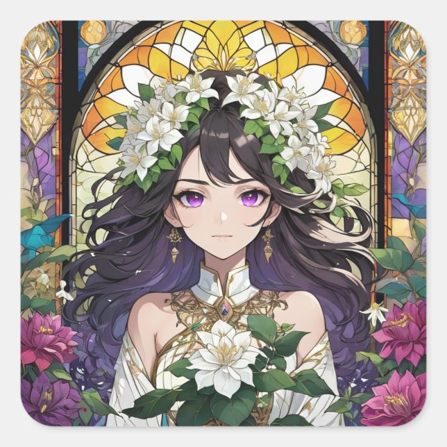 Amara Violetta  Square Sticker (Front)