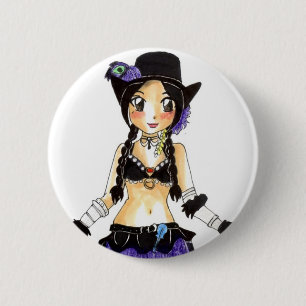 Amaranth 2 Inch Round Button