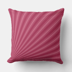 Amaranth deep purple Colour Stripe Funky Pattern Throw Pillow