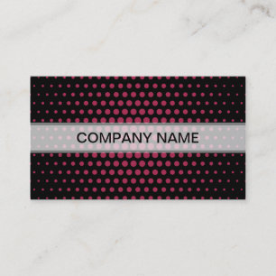 Amaranth deep purple Techno Dots Modern Black Business Card