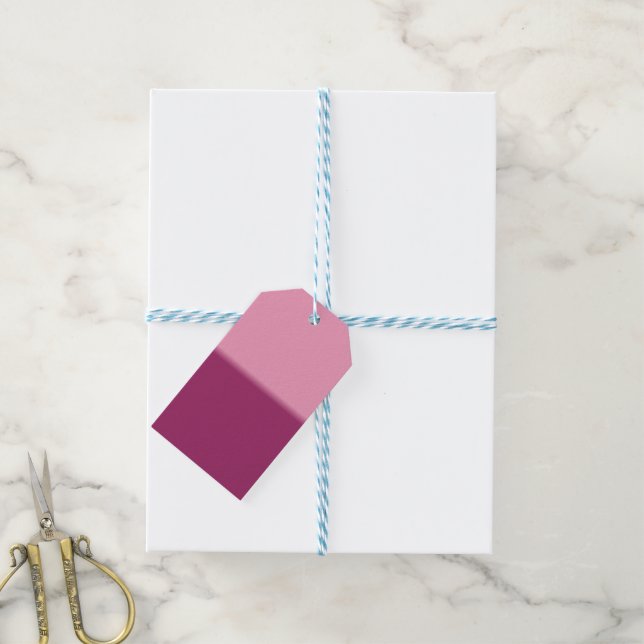 Amaranth Pink and Amaranth Gift Tags (With Twine)