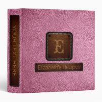Amaranth pink Leather Elegant Monogram