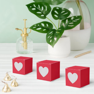 Amaranth Red Heart Favor Boxes for Special Events