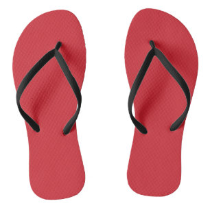 Amaranth red (solid colour) flip flops