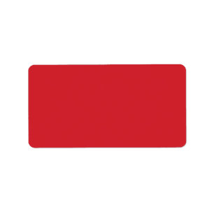 Amaranth red (solid colour) label