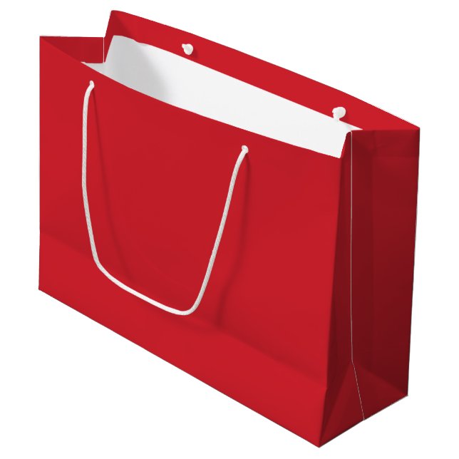 Amaranth red (solid colour)  large gift bag (Front Angled)