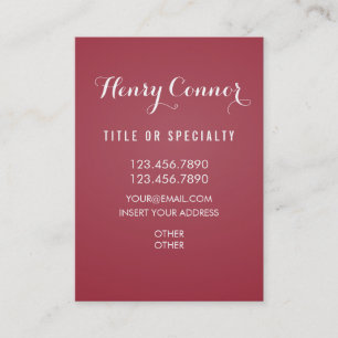 Amaranth Vertical Board Business Card